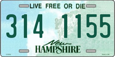 NH license plate 3141155