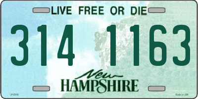 NH license plate 3141163