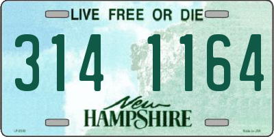 NH license plate 3141164
