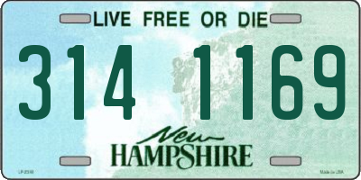 NH license plate 3141169