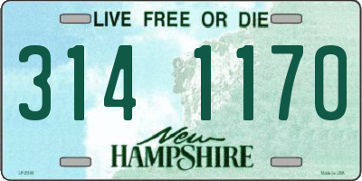 NH license plate 3141170