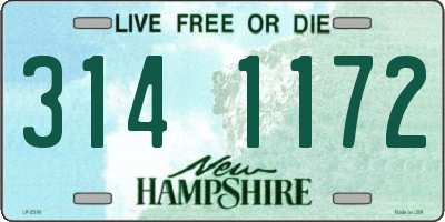 NH license plate 3141172