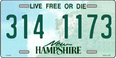 NH license plate 3141173