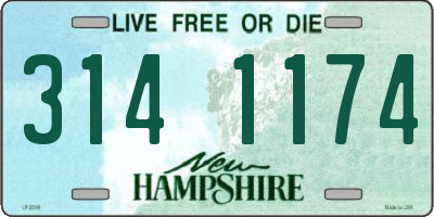 NH license plate 3141174