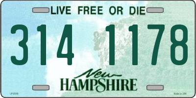 NH license plate 3141178