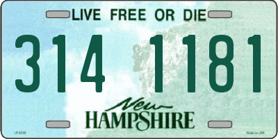 NH license plate 3141181