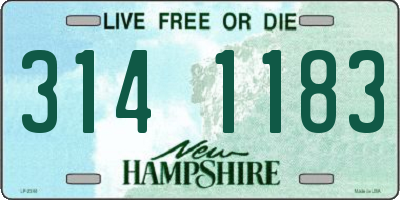 NH license plate 3141183