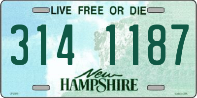 NH license plate 3141187