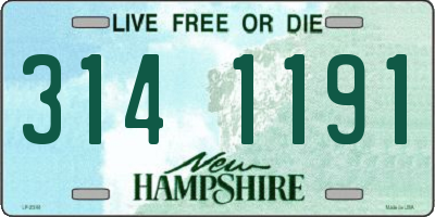 NH license plate 3141191