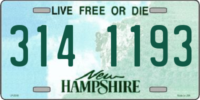 NH license plate 3141193