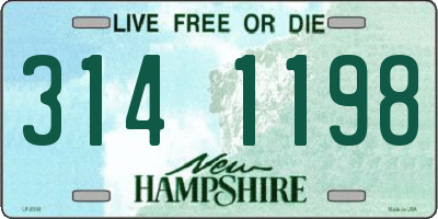 NH license plate 3141198