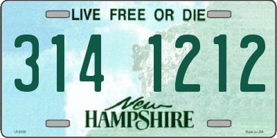 NH license plate 3141212