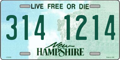 NH license plate 3141214