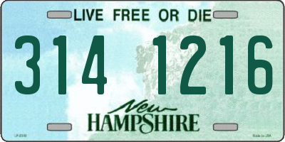 NH license plate 3141216