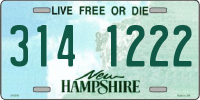 NH license plate 3141222