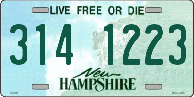 NH license plate 3141223
