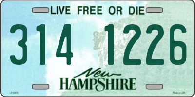 NH license plate 3141226
