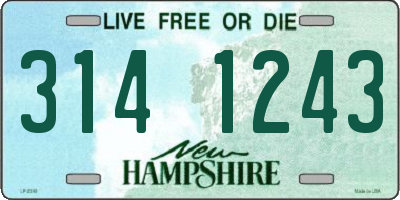 NH license plate 3141243