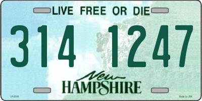 NH license plate 3141247
