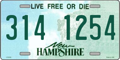 NH license plate 3141254