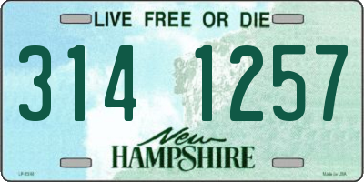 NH license plate 3141257