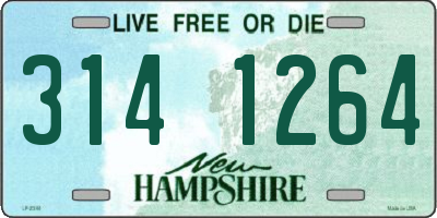 NH license plate 3141264