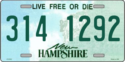 NH license plate 3141292