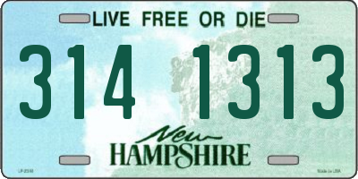 NH license plate 3141313
