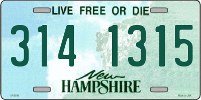 NH license plate 3141315