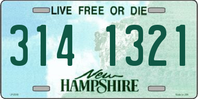 NH license plate 3141321