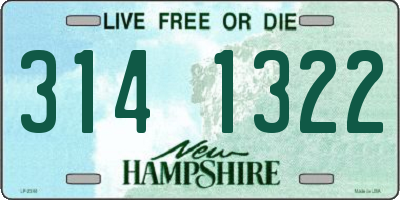 NH license plate 3141322