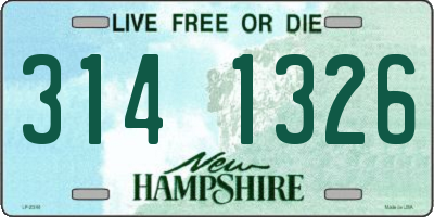 NH license plate 3141326