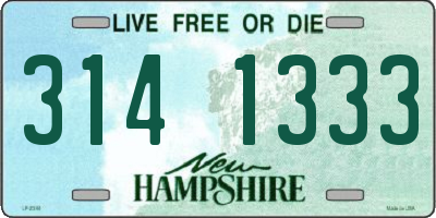 NH license plate 3141333