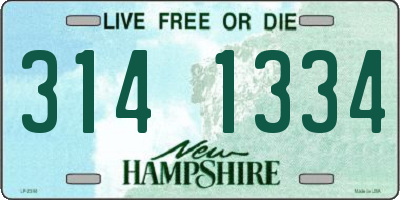 NH license plate 3141334
