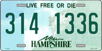 NH license plate 3141336