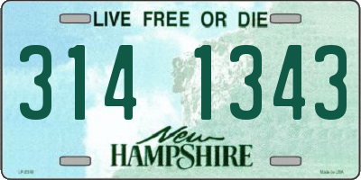 NH license plate 3141343