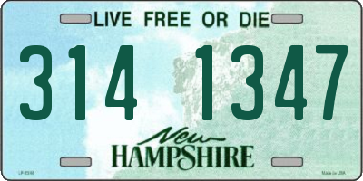 NH license plate 3141347