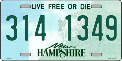 NH license plate 3141349