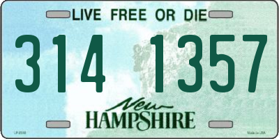 NH license plate 3141357
