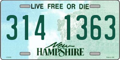 NH license plate 3141363