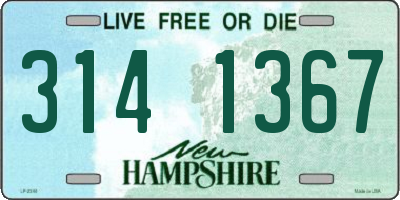 NH license plate 3141367