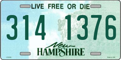 NH license plate 3141376