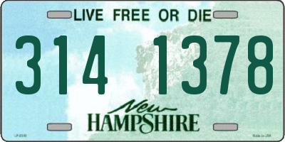 NH license plate 3141378