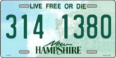 NH license plate 3141380