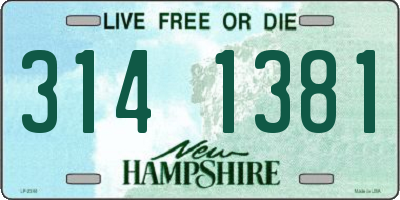 NH license plate 3141381
