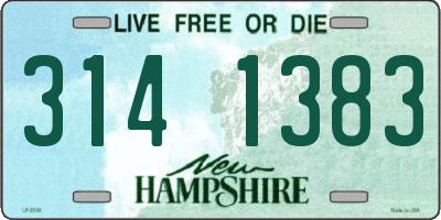 NH license plate 3141383