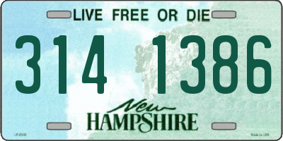 NH license plate 3141386