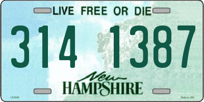 NH license plate 3141387