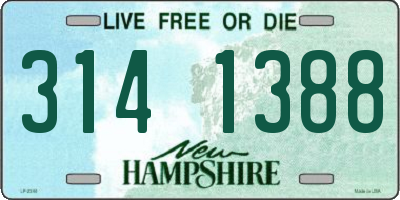 NH license plate 3141388
