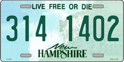 NH license plate 3141402